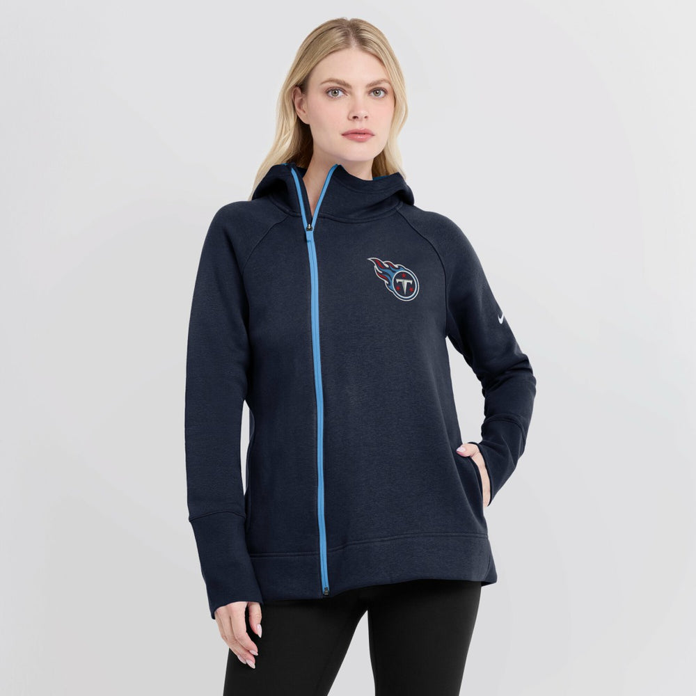 NFL Tennessee Titans Women's Asymmetrical Raglan Full-Zip Hoodie