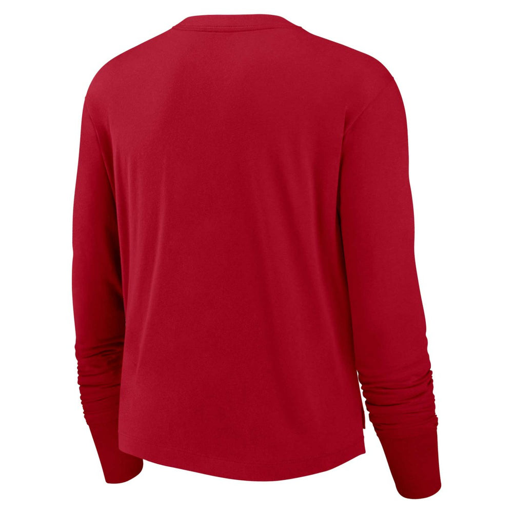 NFL Tampa Bay Buccaneers Women's Modest Crop Performance Long Sleeve T-Shirt