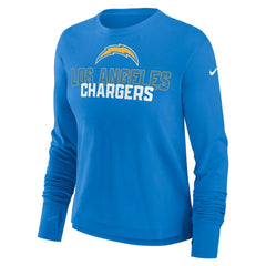 NFL Los Angeles Chargers Women's Modest Crop Performance Long Sleeve T-Shirt