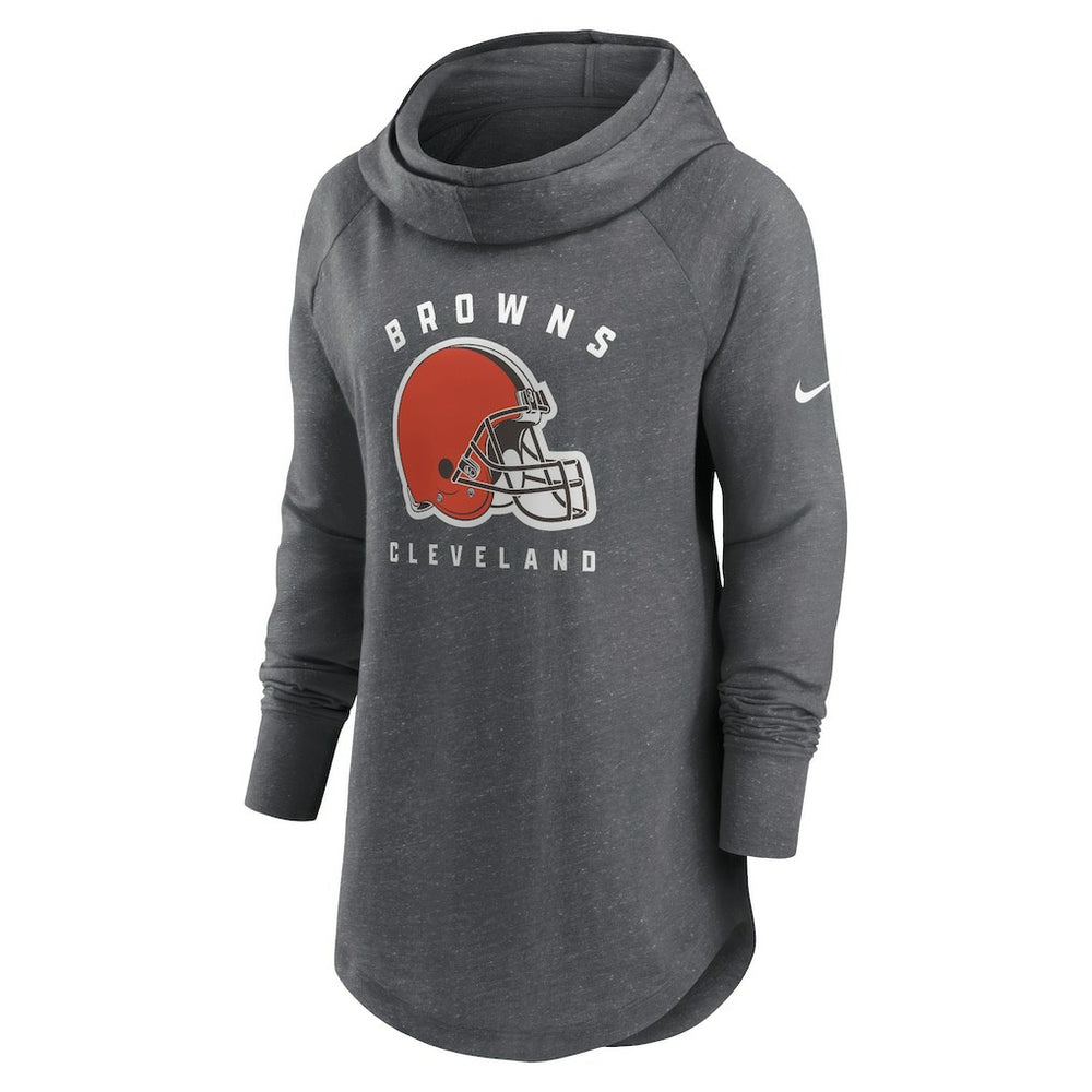 NFL Cleveland Browns Women's Raglan Funnel Neck Pullover Hoodie