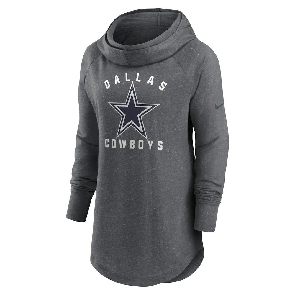 NFL Dallas Cowboys Women's Raglan Funnel Neck Pullover Hoodie