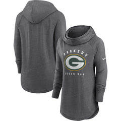 NFL Green Bay Packers Women's Raglan Funnel Neck Pullover Hoodie