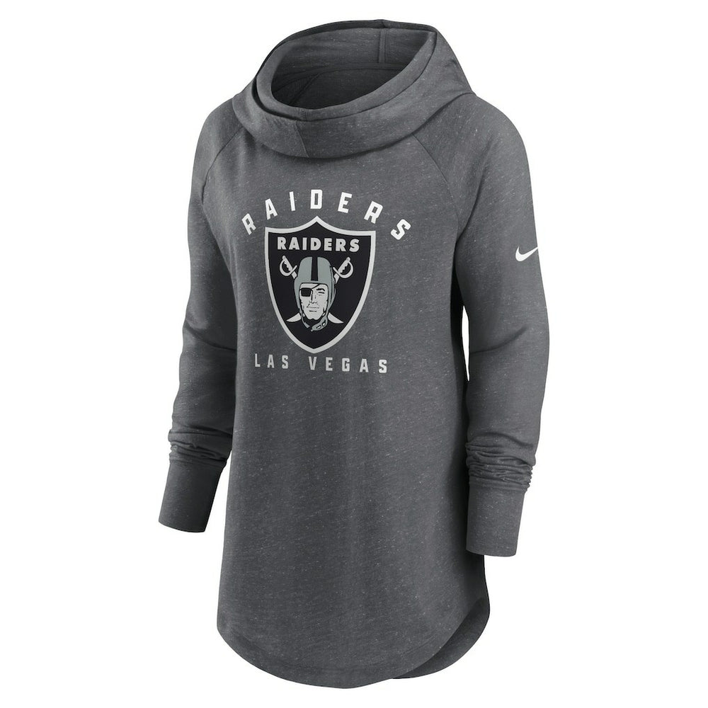 NFL Las Vegas Raiders Women's Raglan Funnel Neck Pullover Hoodie