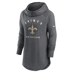 NFL New Orleans Saints Women's Raglan Funnel Neck Pullover Hoodie