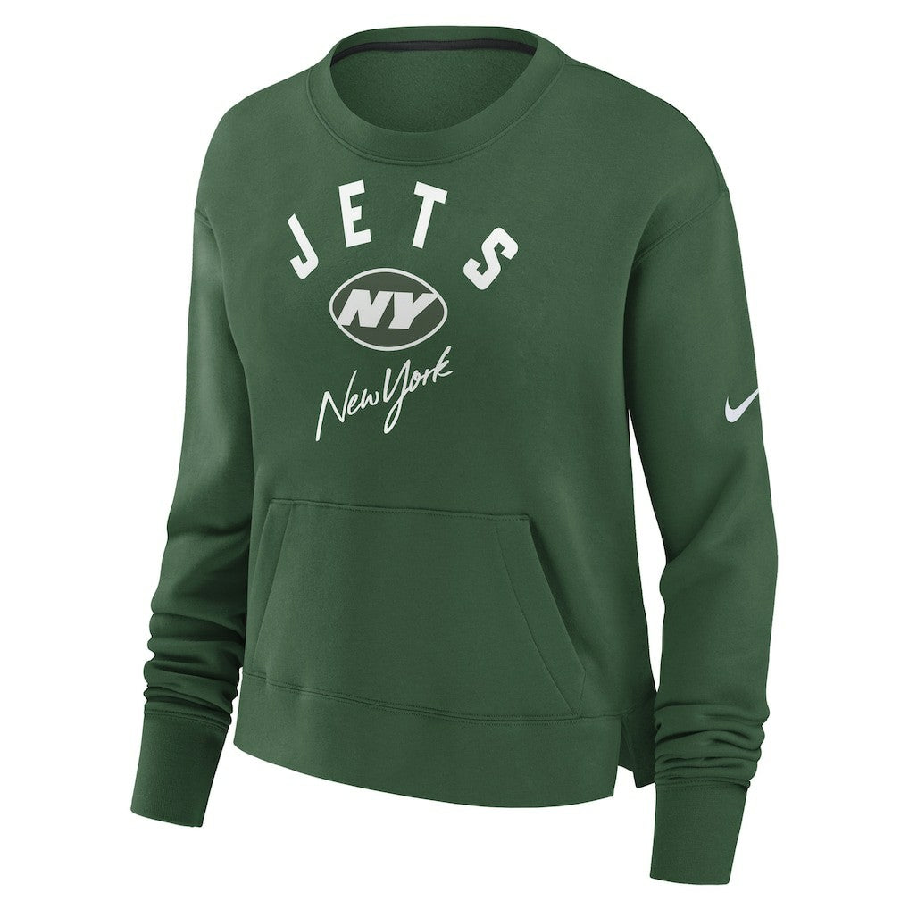 NFL New York Jets Women's High Hip Fleece Pullover Sweatshirt