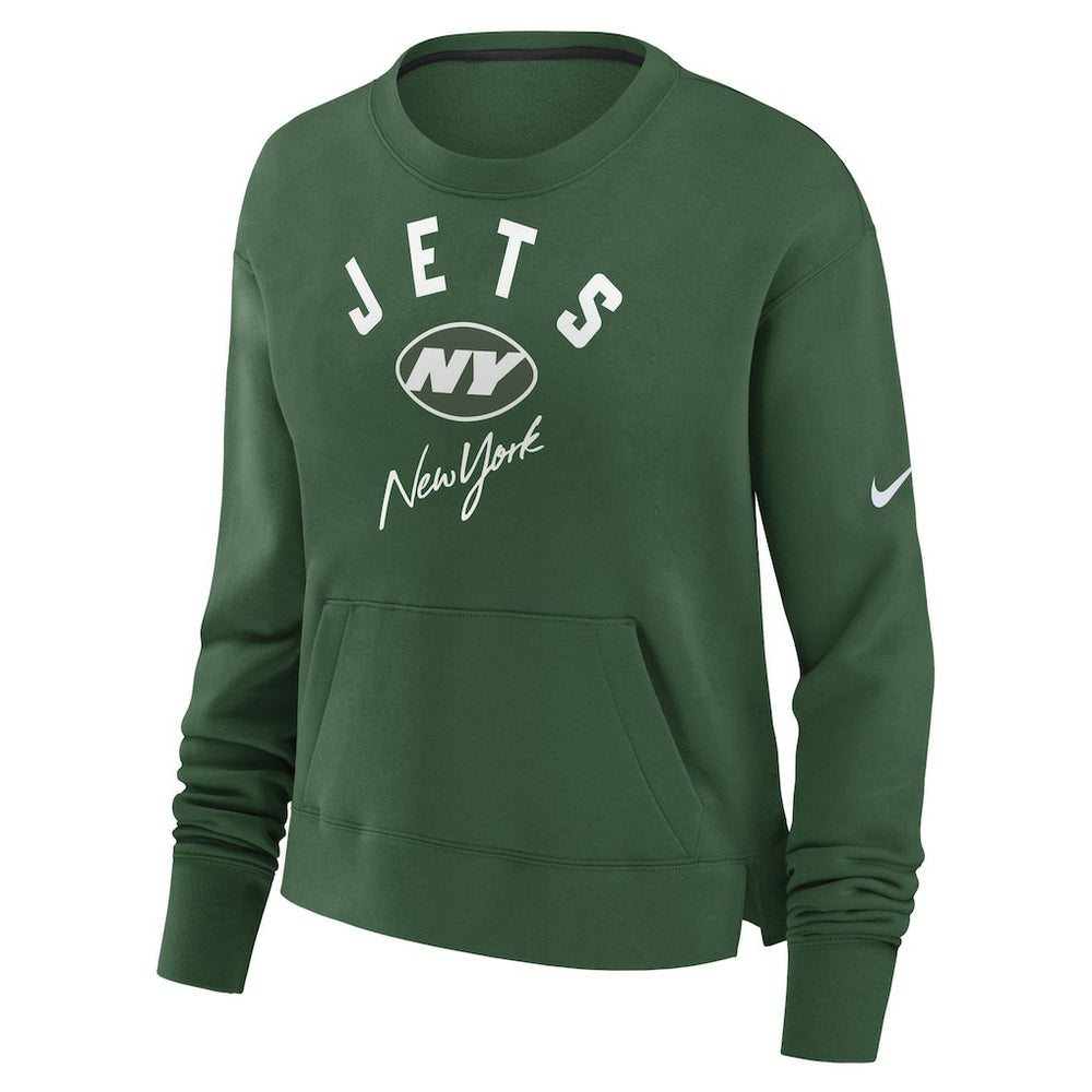 NFL New York Jets Women's High Hip Fleece Pullover Sweatshirt