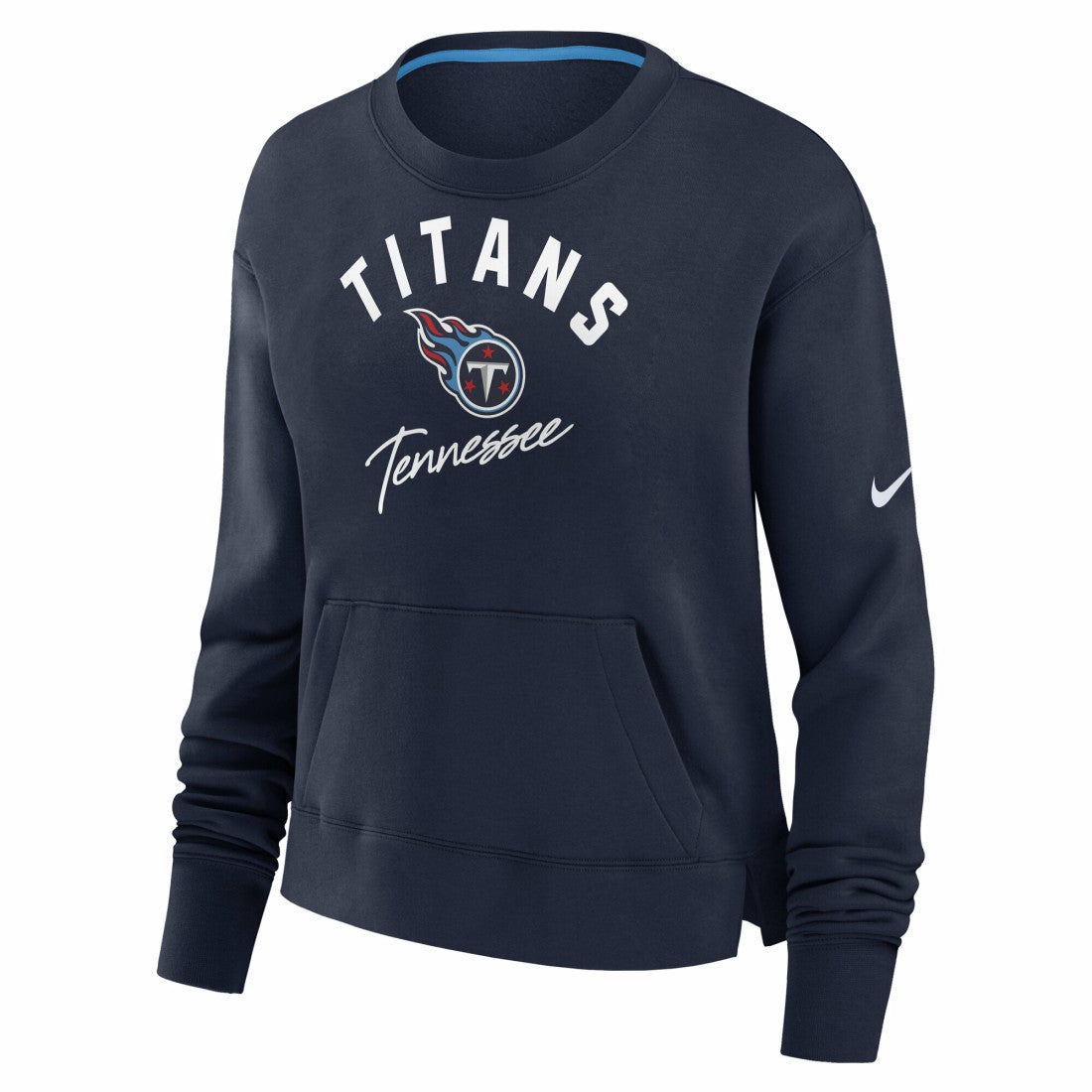 NFL Tennessee Titans Women's High Hip Fleece Pullover Sweatshirt