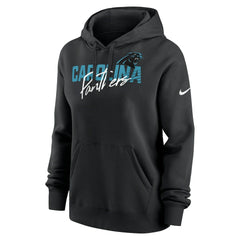 NFL Carolina Panthers Women's Wordmark Club Fleece Pullover Hoodie