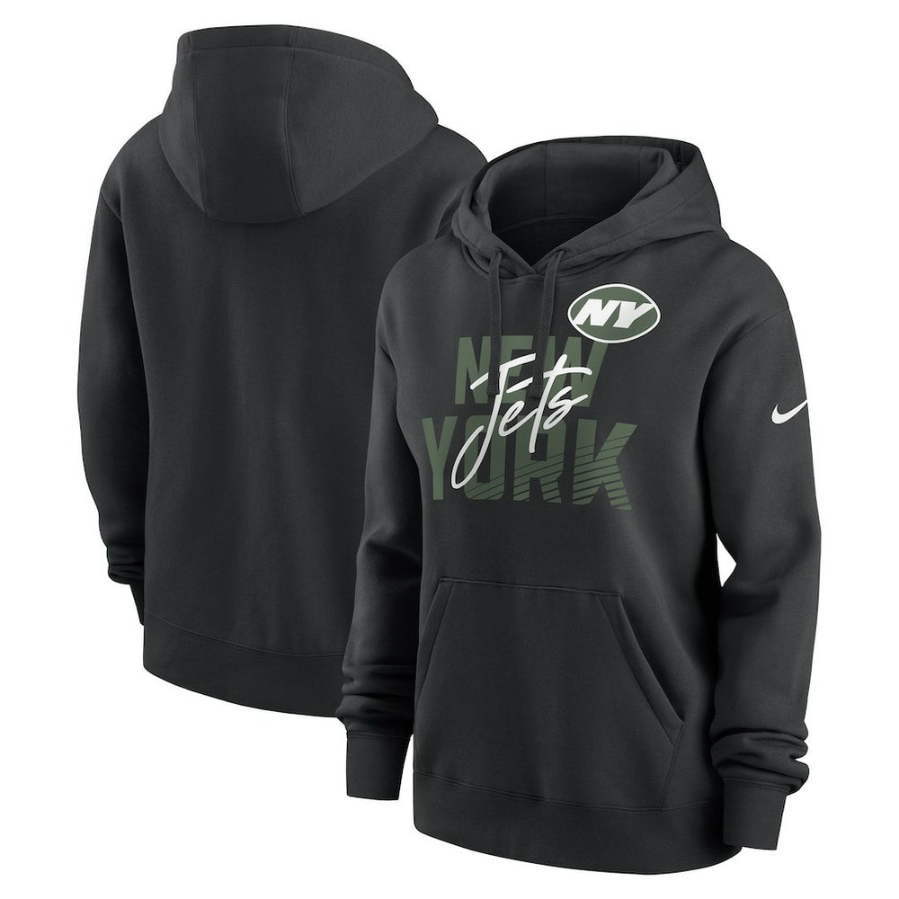 NFL New York Jets Women's Wordmark Club Fleece Pullover Hoodie