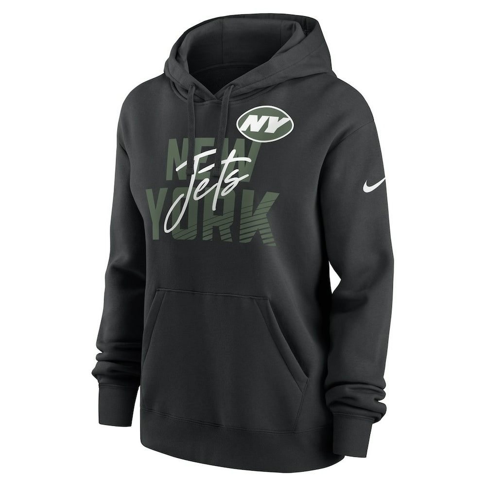 NFL New York Jets Women's Wordmark Club Fleece Pullover Hoodie