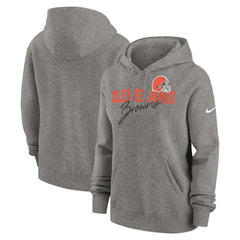 NFL Cleveland Browns Women's Wordmark Club Fleece Pullover Hoodie