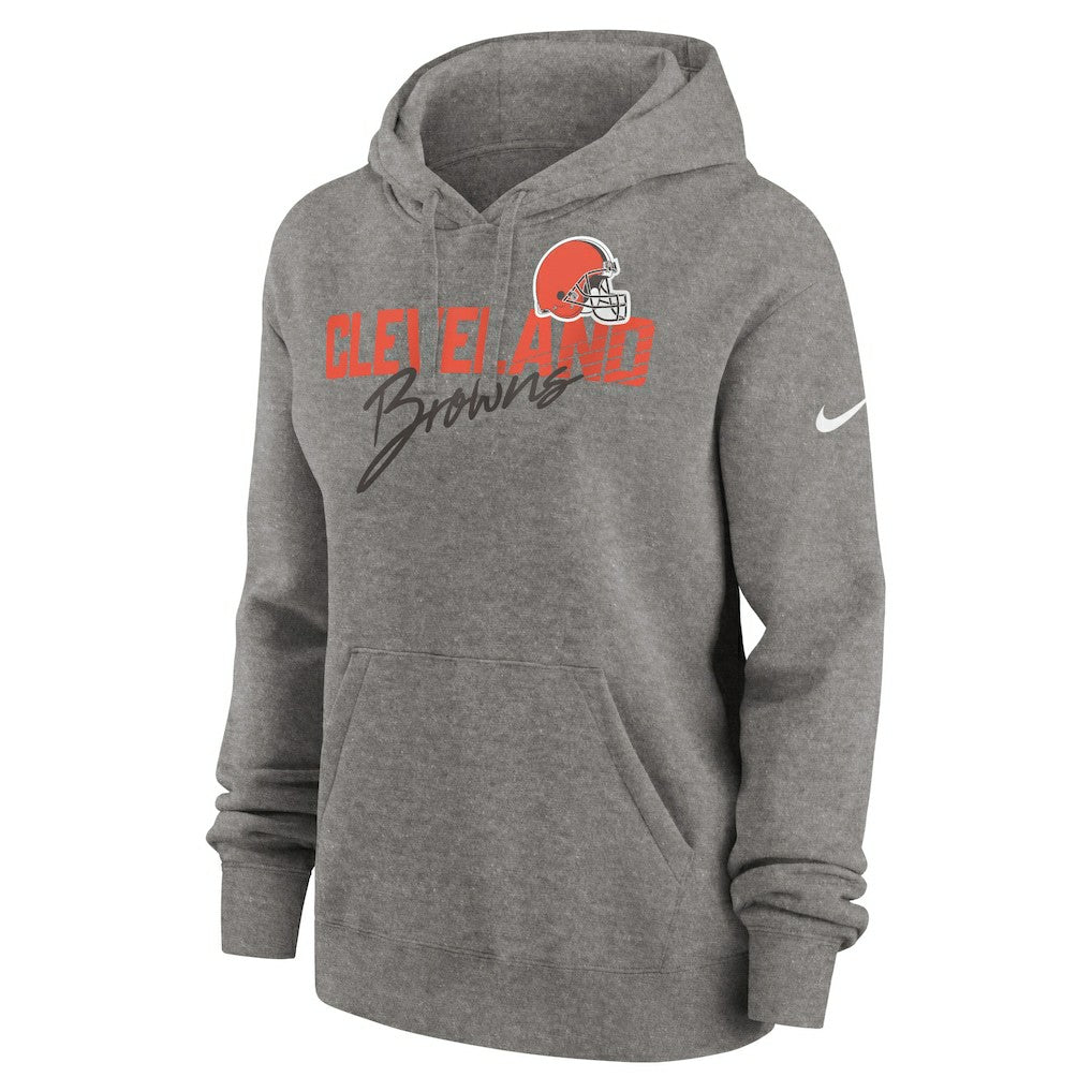 NFL Cleveland Browns Women's Wordmark Club Fleece Pullover Hoodie