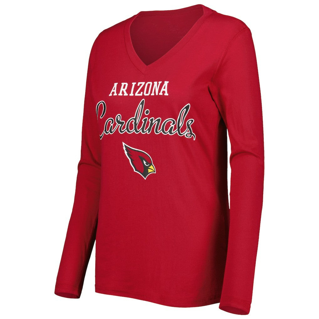 NFL Arizona Cardinals G-III 4Her by Carl Banks Women's Post Season Long Sleeve V-Neck T-Shirt