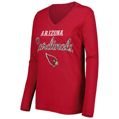 NFL Arizona Cardinals G-III 4Her by Carl Banks Women's Post Season Long Sleeve V-Neck T-Shirt