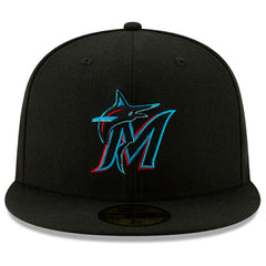 Miami Marlins 2024 Jackie Robinson Day 59FIFTY Fitted Hat - Black | New Era
