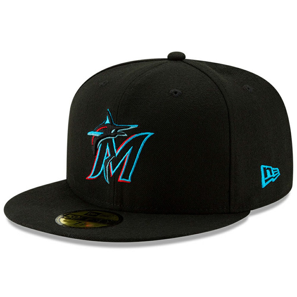 Miami Marlins 2024 Jackie Robinson Day 59FIFTY Fitted Hat - Black | New Era