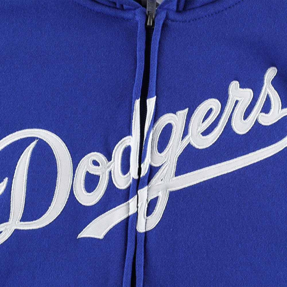 Los Angeles Dodgers Youth Wordmark Full-Zip Fleece Hoodie - Royal