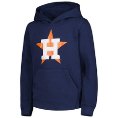 Houston Astros Youth Team Primary Logo Pullover Hoodie - Navy