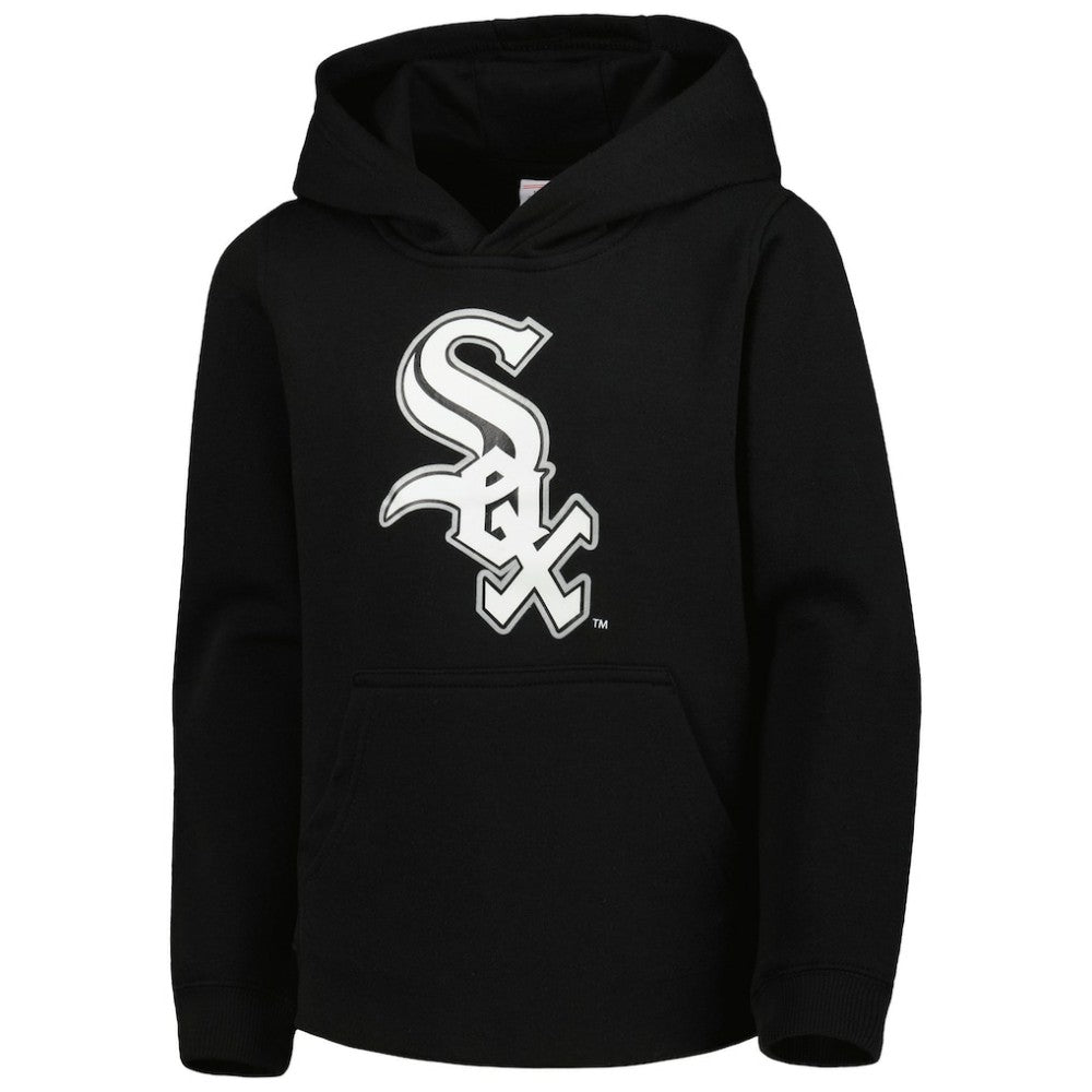 Chicago White Sox Youth Team Primary Logo Pullover Hoodie - Black