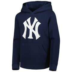 New York Yankees Youth Team Primary Logo Pullover Hoodie - Navy