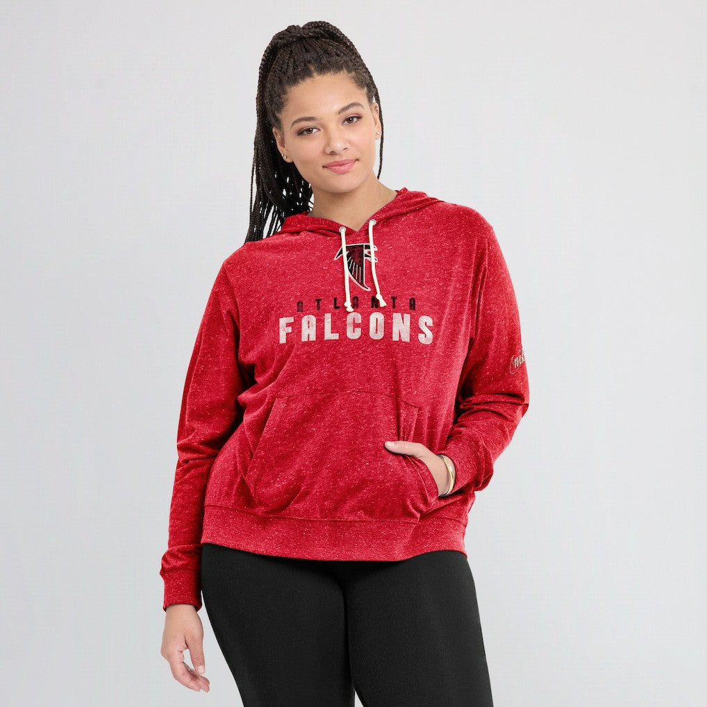 NFL Atlanta Falcons Women's Rewind Gym Vintage Lightweight Pullover Hoodie