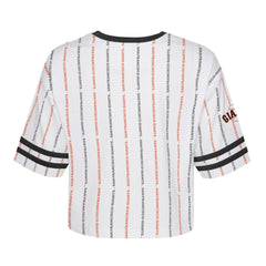 San Francisco Giants Girls Youth Ball Striped T-Shirt - White
