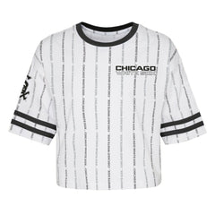Chicago White Sox Girls Youth Ball Striped T-Shirt - White