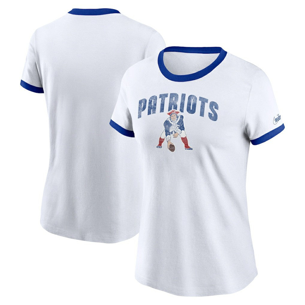 NFL New England Patriots Women's Rewind Ringer T-Shirt