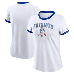 NFL New England Patriots Women's Rewind Ringer T-Shirt