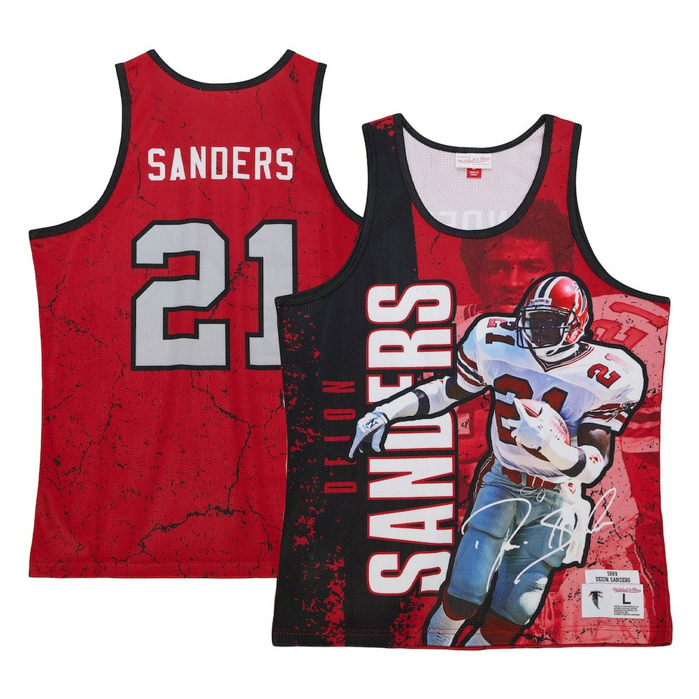 NFL Atlanta Falcons Deion Sanders  1989 Player Burst Tank Top