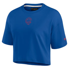 Chicago Cubs Women's Elements Super Soft Boxy Cropped T-Shirt - Royal