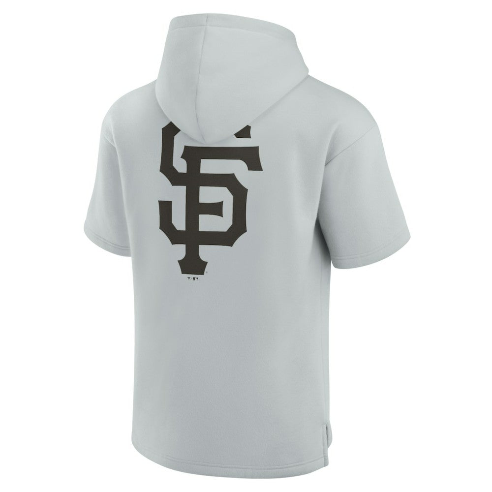 San Francisco Giants Unisex Elements Super Soft Fleece Short Sleeve Pullover Hoodie - Gray