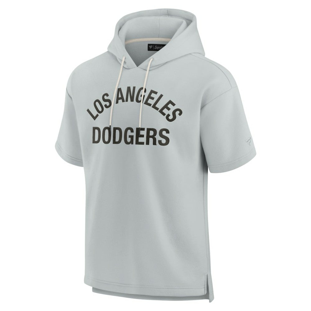 Los Angeles Dodgers Unisex Elements Super Soft Fleece Short Sleeve Pullover Hoodie - Gray