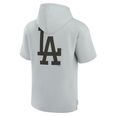 Los Angeles Dodgers Unisex Elements Super Soft Fleece Short Sleeve Pullover Hoodie - Gray