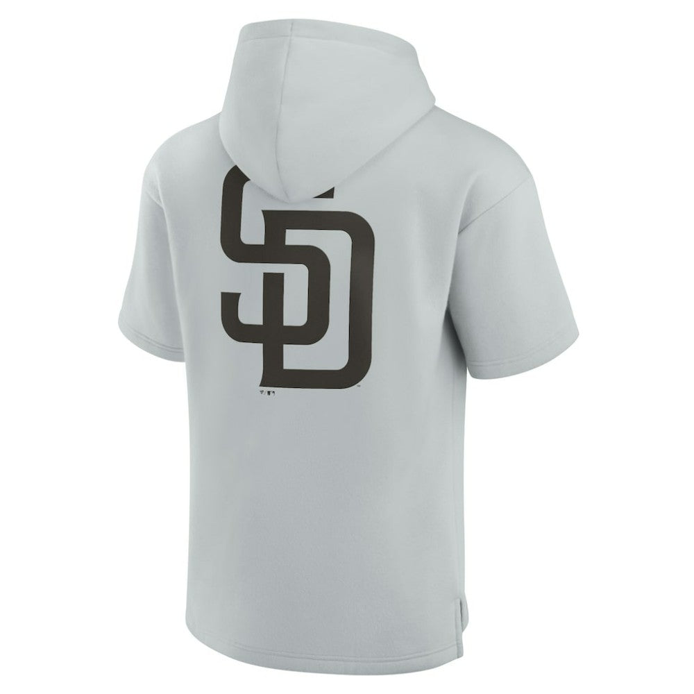 San Diego Padres Unisex Elements Super Soft Fleece Short Sleeve Pullover Hoodie - Gray