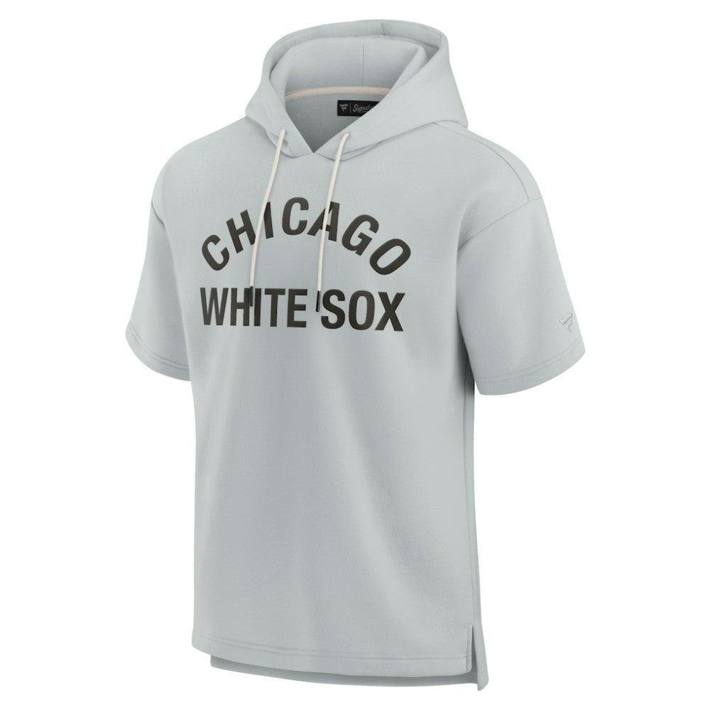 Chicago White Sox Unisex Elements Super Soft Fleece Short Sleeve Pullover Hoodie - Gray