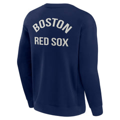 Boston Red Sox Unisex Super Soft Pullover Crew Sweatshirt - Navy