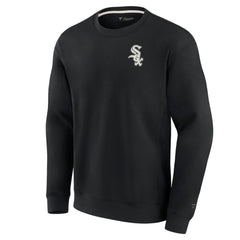 Chicago White Sox Unisex Super Soft Pullover Crew Sweatshirt - Black