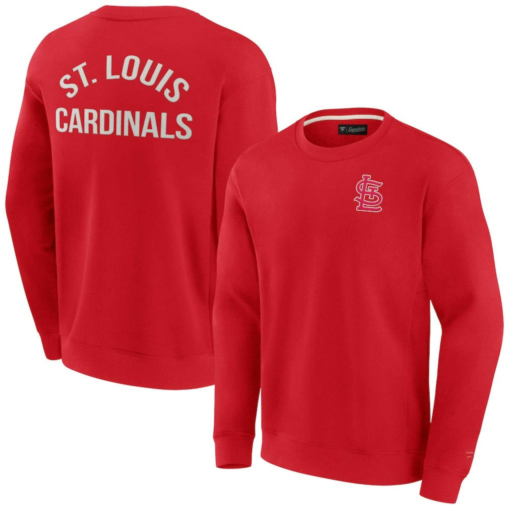 St. Louis Cardinals Unisex Super Soft Pullover Crew Sweatshirt - Red