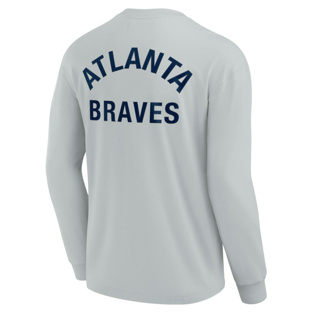 Atlanta Braves Unisex Elements Super Soft Long Sleeve T-Shirt - Gray