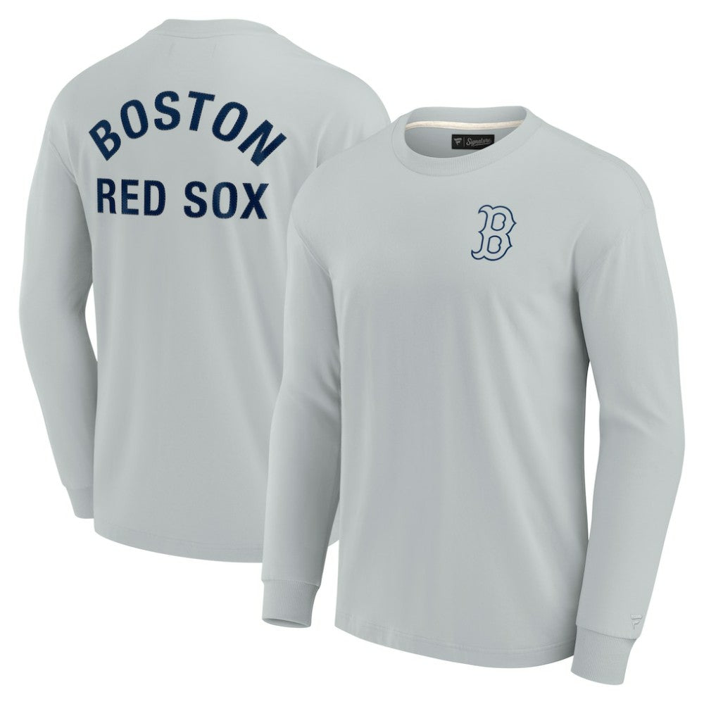 Boston Red Sox Unisex Elements Super Soft Long Sleeve T-Shirt - Gray