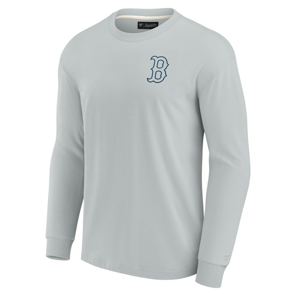 Boston Red Sox Unisex Elements Super Soft Long Sleeve T-Shirt - Gray