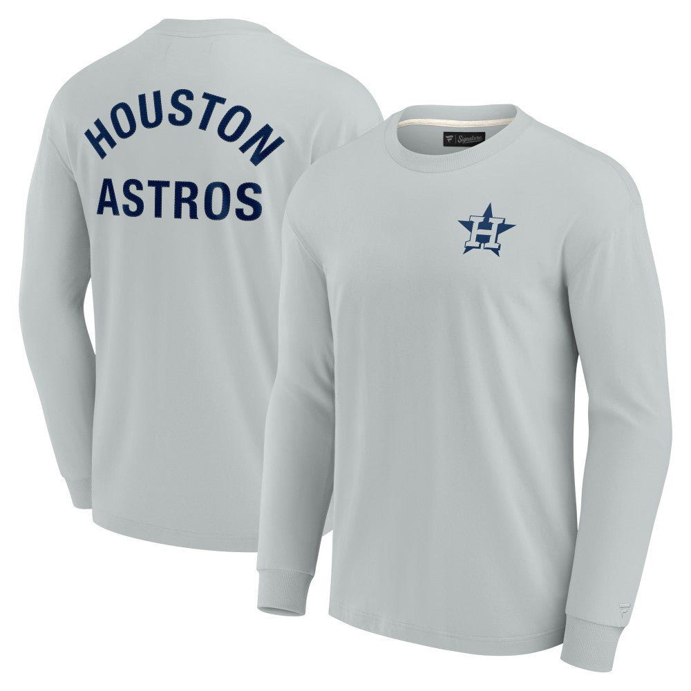 Houston Astros Unisex Elements Super Soft Long Sleeve T-Shirt - Gray