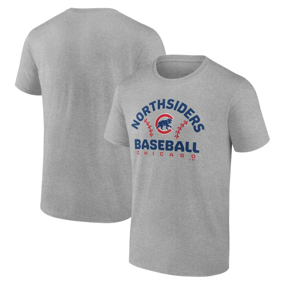 Chicago Cubs Team Go For Two T-Shirt - Heather Gray