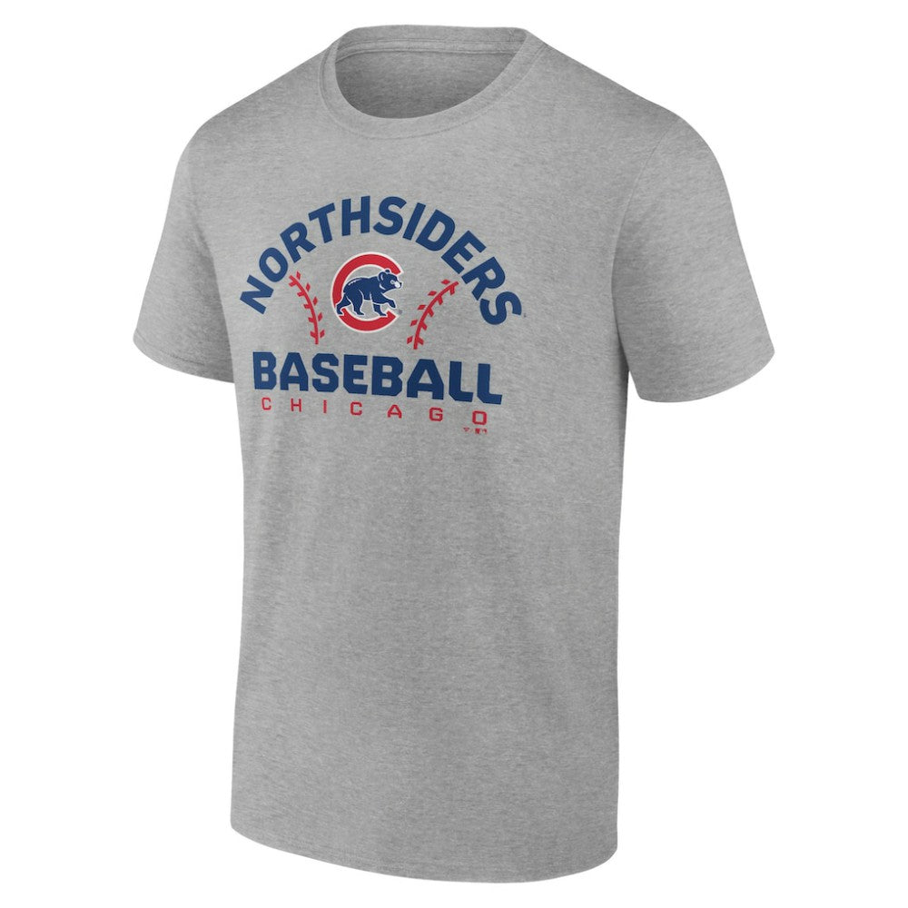 Chicago Cubs Team Go For Two T-Shirt - Heather Gray