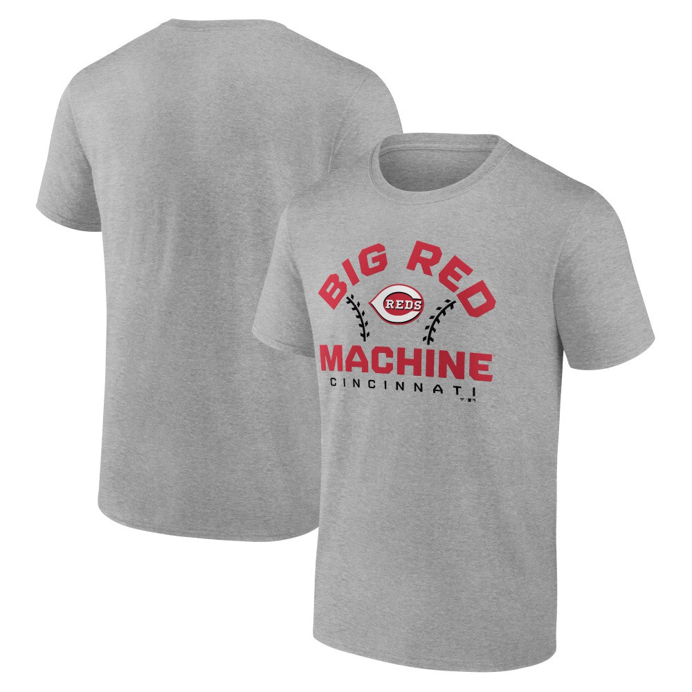Cincinnati Reds Team Go For Two T-Shirt - Heather Gray