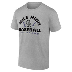 Colorado Rockies Team Go For Two T-Shirt - Heather Gray