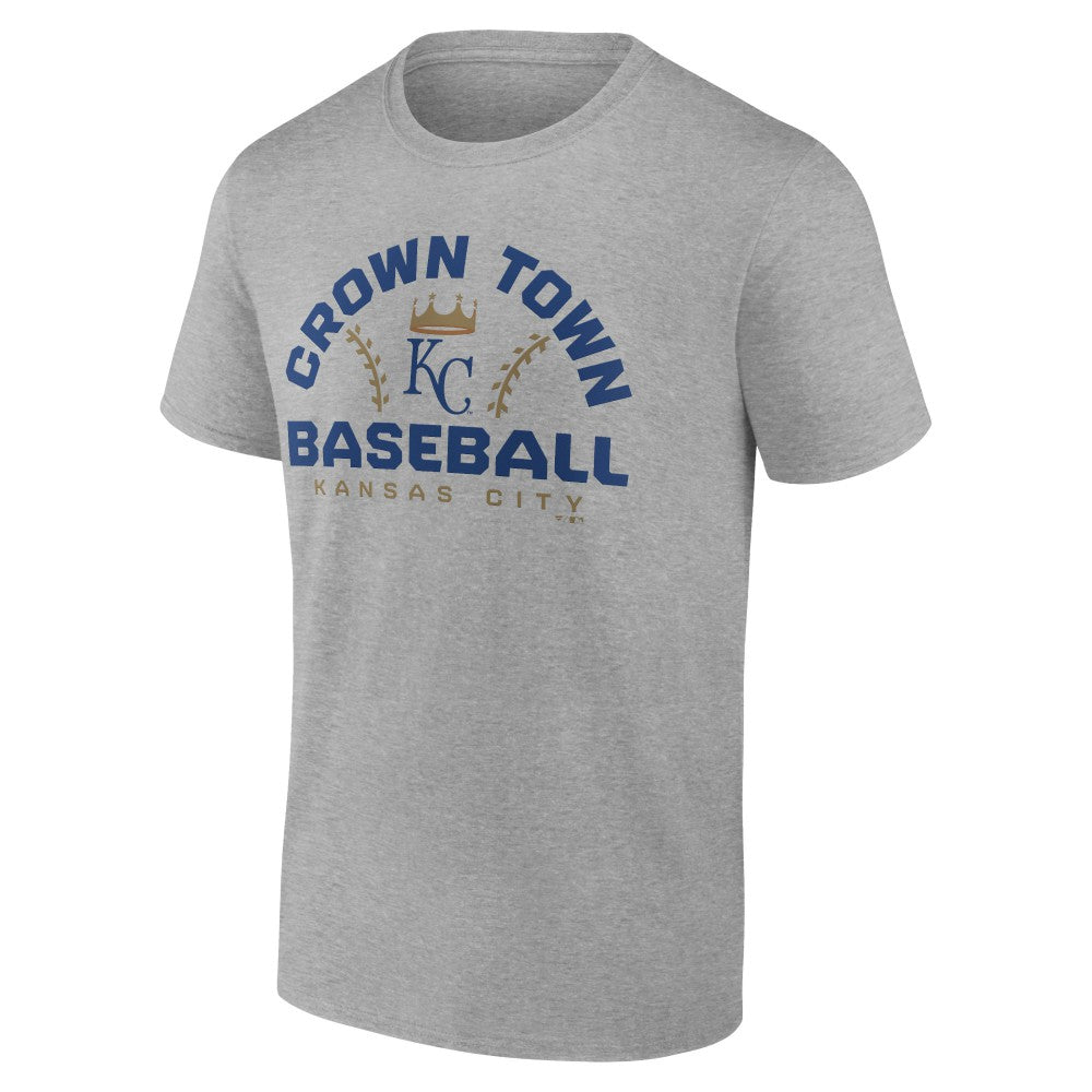 Kansas City Royals Team Go For Two T-Shirt - Heather Gray