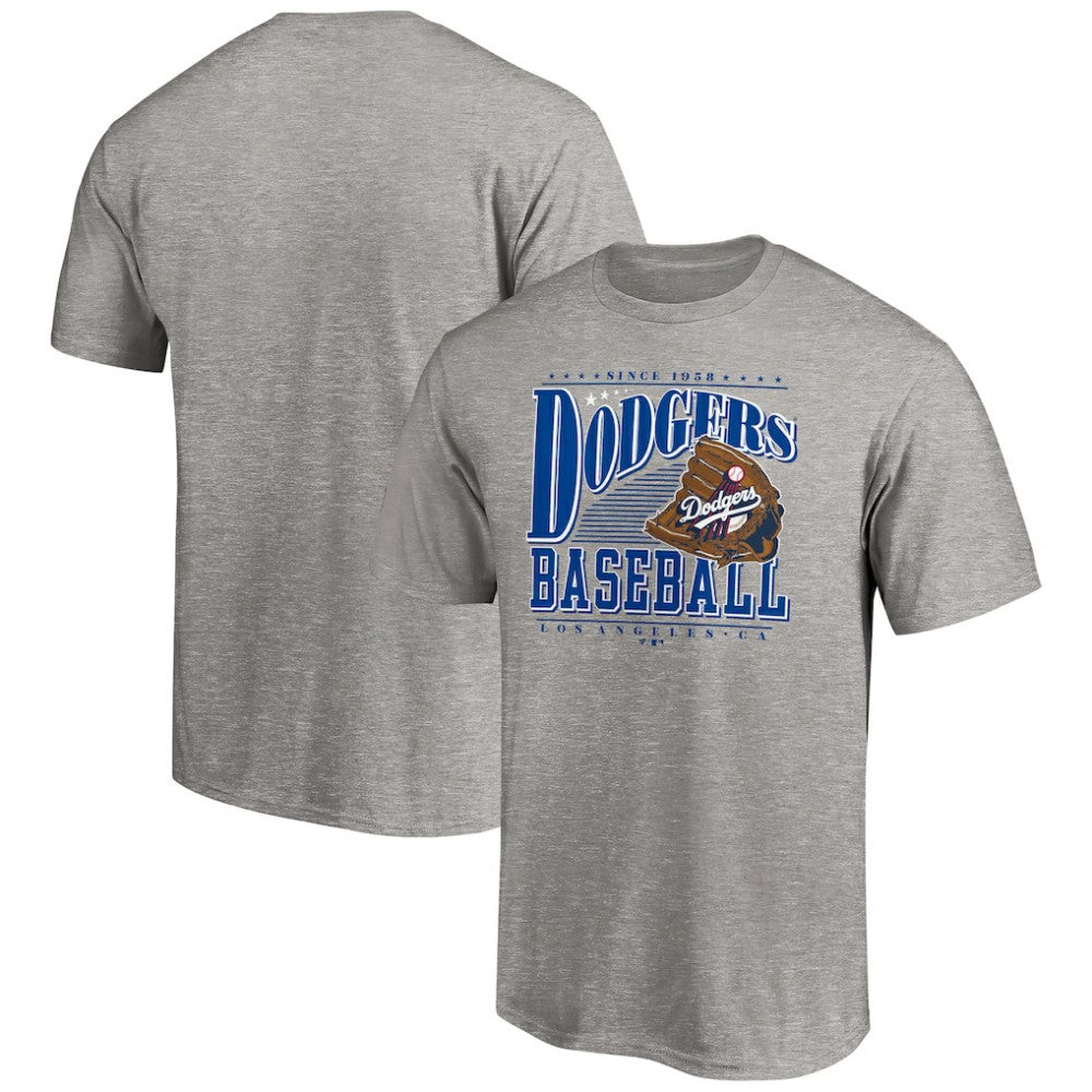 Los Angeles Dodgers Cooperstown Collection Winning Time T-Shirt - Heather Gray