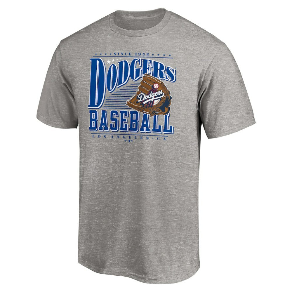 Los Angeles Dodgers Cooperstown Collection Winning Time T-Shirt - Heather Gray